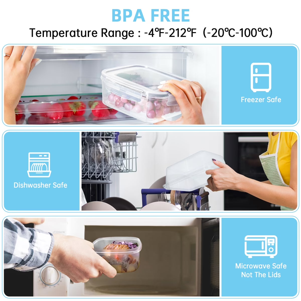 24-Piece BPA-Free Airtight Food Storage Container Set with Lids - Ideal for Pantry and Kitchen Organization, Includes Lunch Containers with Free Labels and Marker (12 Containers and 12 Lids)